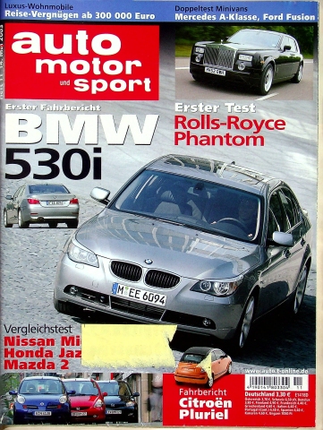 Deckblatt Auto Motor und Sport (11/2003)